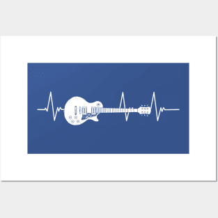 Guitar Hearbeat Posters and Art